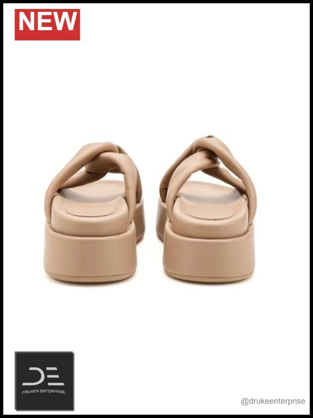 J/Slides Yvette Leather Platform Sandals Slip-On Wedge Sandal